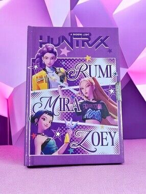 K-pop HUNTRX Hardcover Diaries With Key  Notebook - Purple Rumi Mira Zoey Design